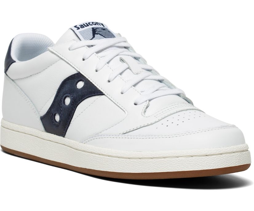 Women's Saucony Jazz Court Originals White / Navy | Singapore 039DFMN